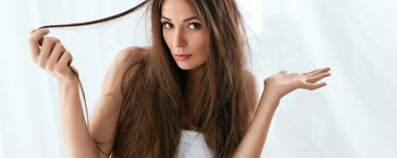 Woman with damaged hair