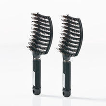 Curved Paddle Brush - hairbrush with boar bristles