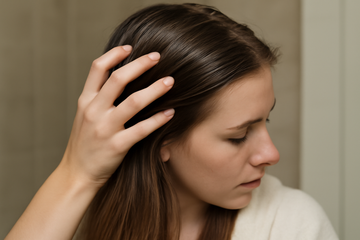 does touching your hair make it greasy - illustration