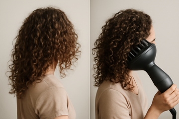 is it better to air dry or diffuse curly hair - illustration