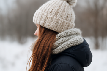 how to protect hair from cold weather - illustration