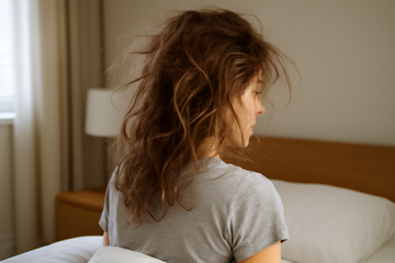 messy hair in the morning - illustration