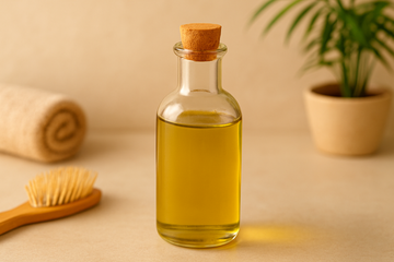 how to warm oil for hair - illustration