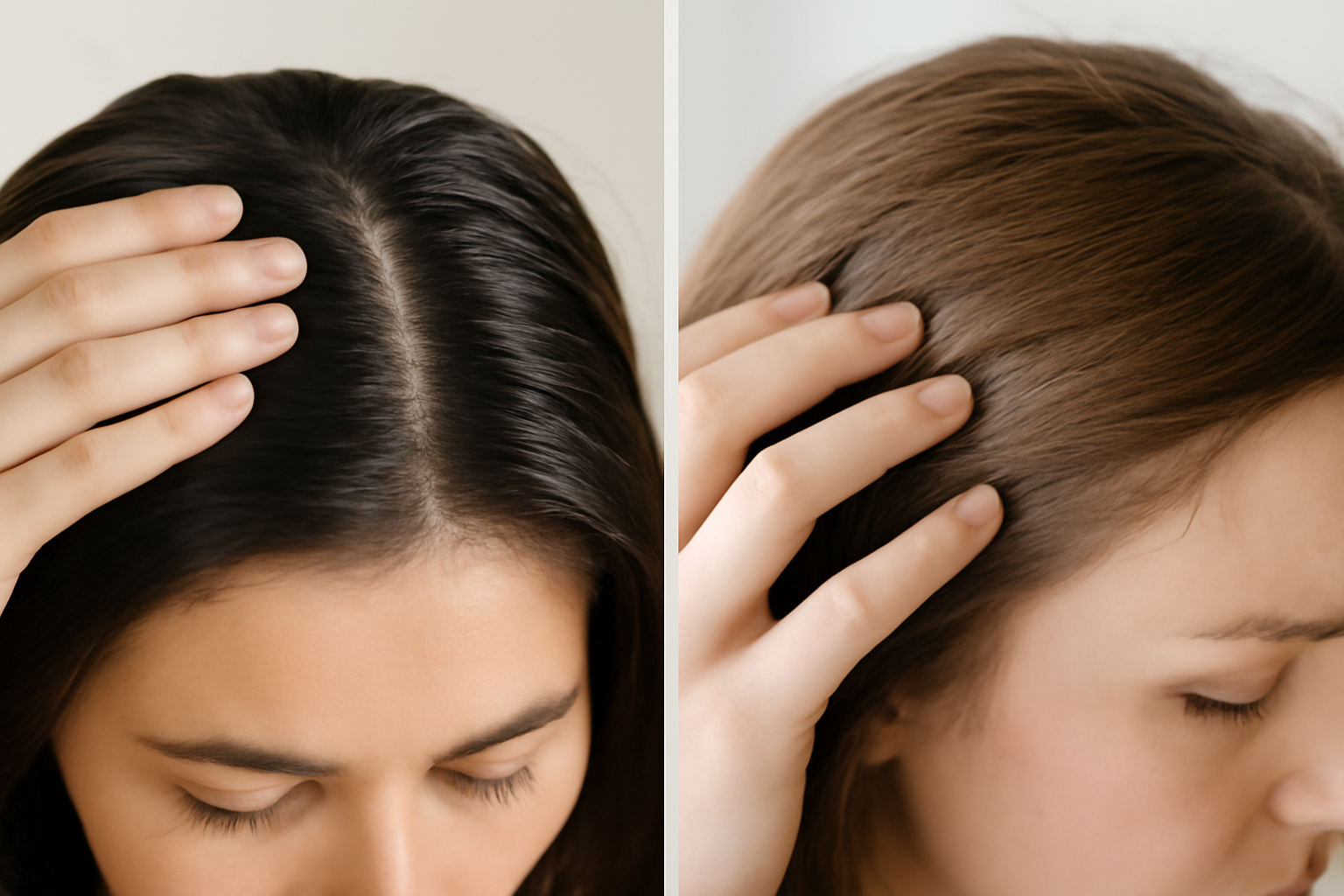 how to tell if your scalp is oily or dry - illustration