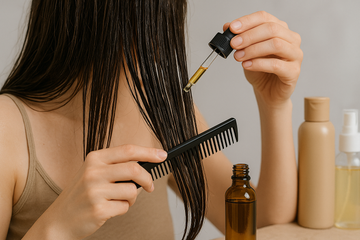 oily hair routine - illustration