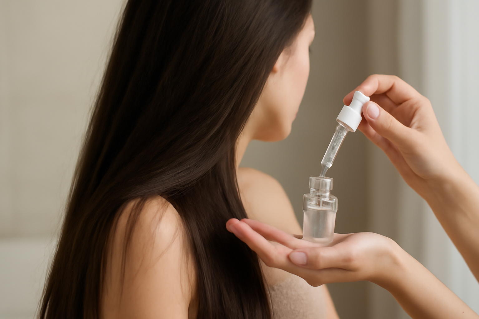 how to use hair serum correctly - illustration