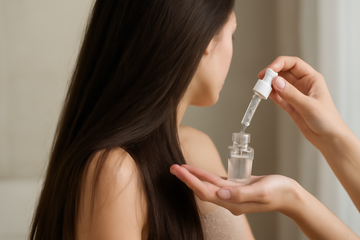 how to use hair serum correctly - illustration