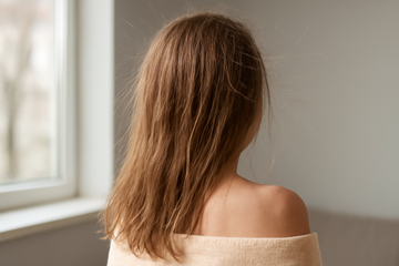 hair static in winter - illustration