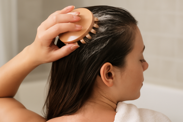 scalp exfoliation routine - illustration