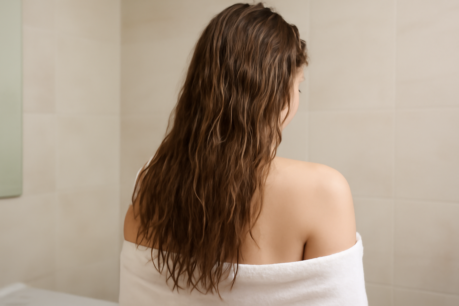 why does my hair feel heavy after washing - illustration