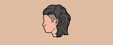 Illustration af mullet hår