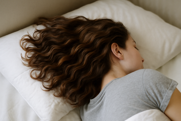 how to sleep on wavy hair - illustration