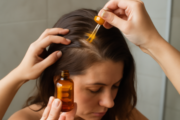 argan oil for dry scalp - illustration