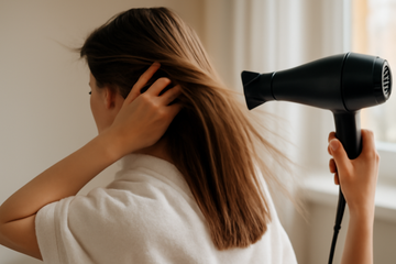 why does my hair feel greasy after blow drying - illustration