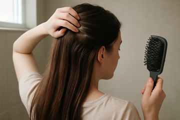 how to train your hair to be less oily - illustration