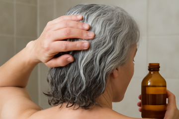 how to soften coarse gray hair naturally - illustration