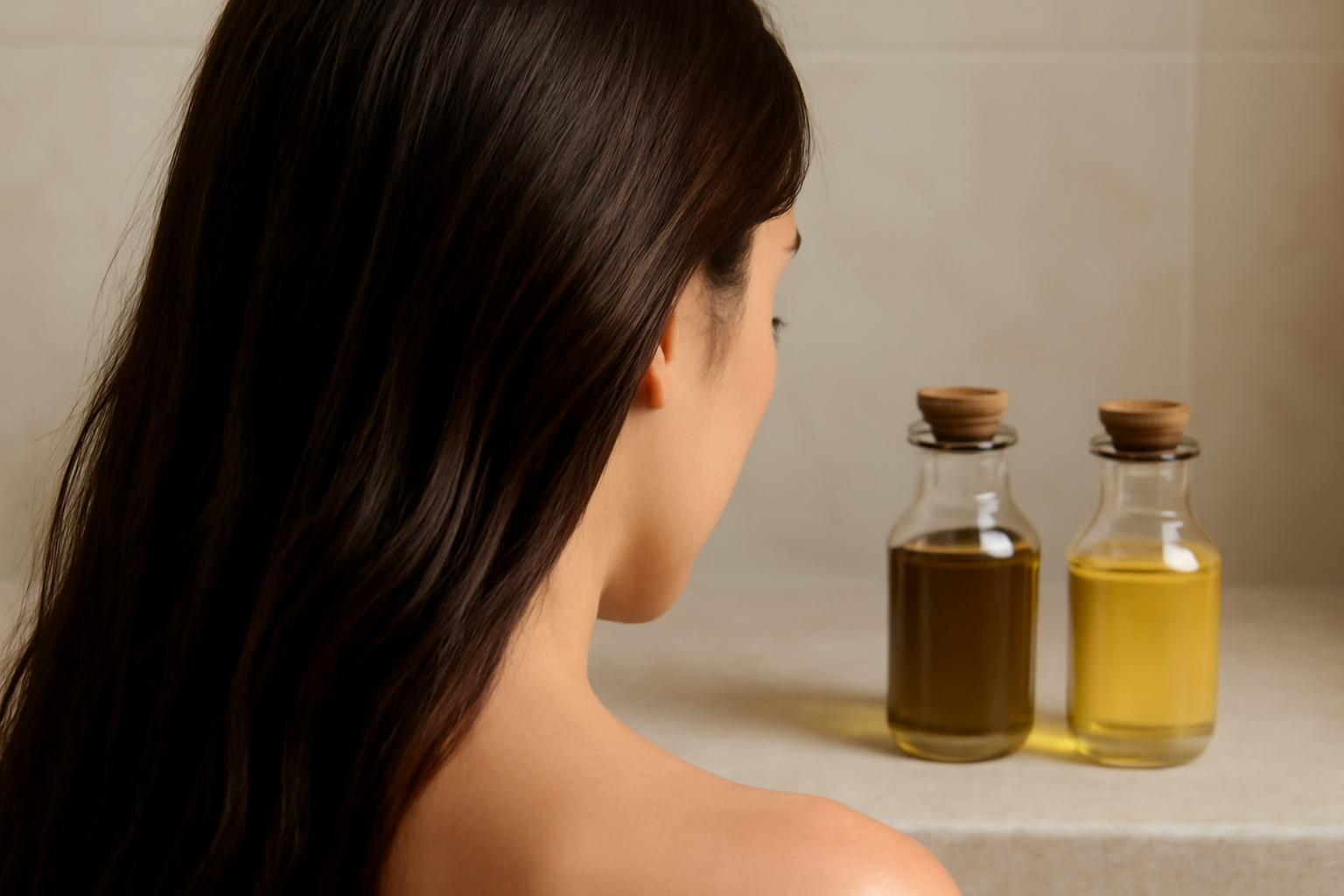 castor oil vs jojoba oil for hair - illustration