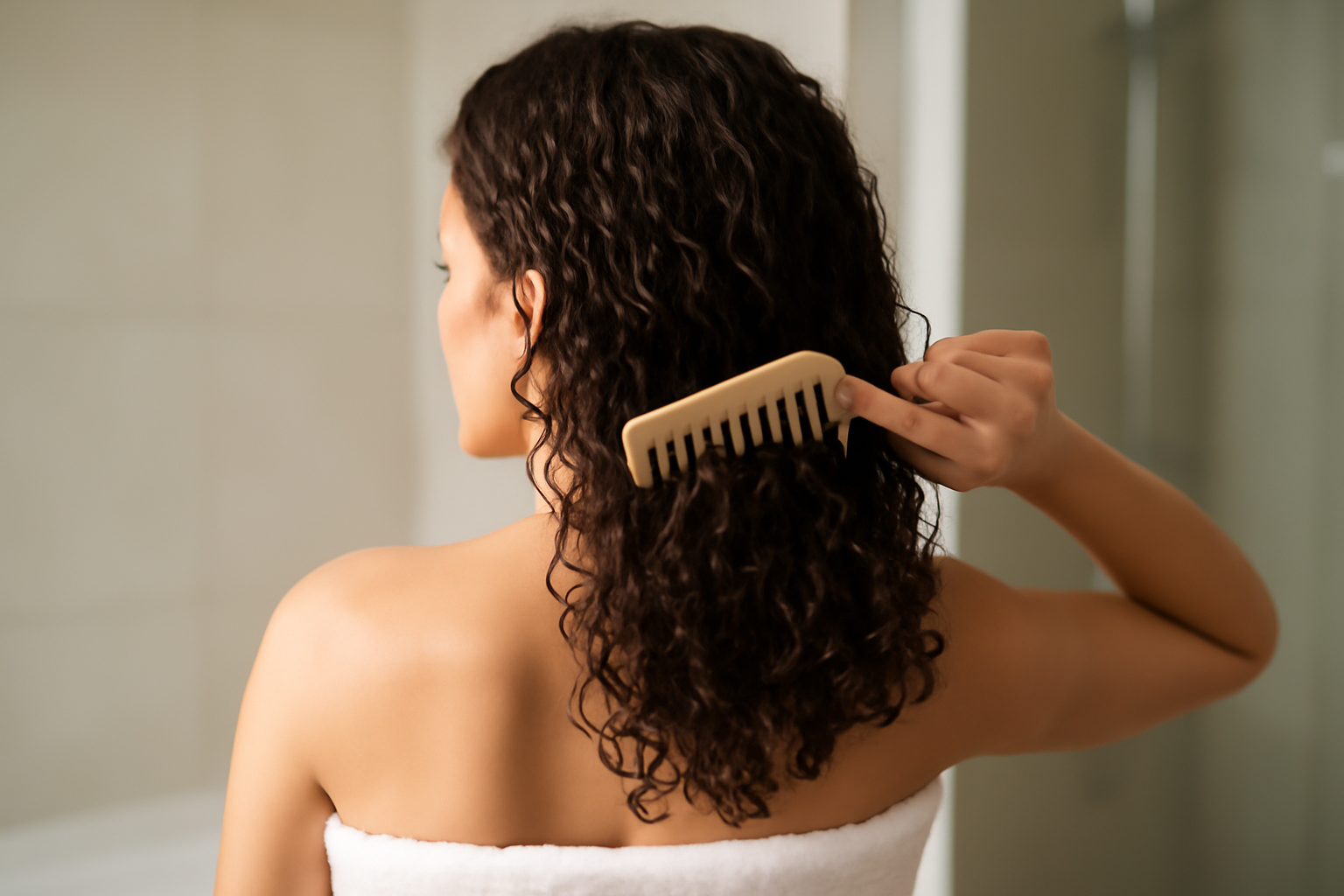 how to style curly hair without frizz - illustration