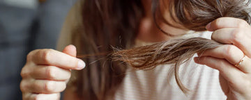 Woman with thin hair