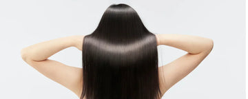 Woman with silky hair