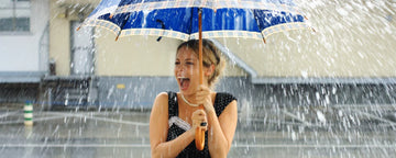 Woman in the rain