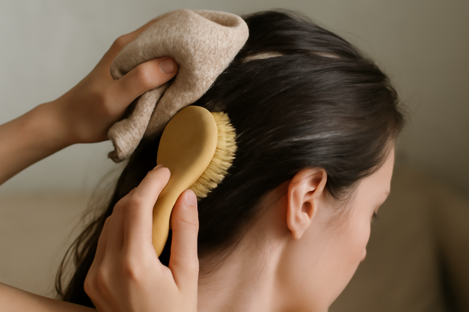 how to clean scalp without shampoo - illustration