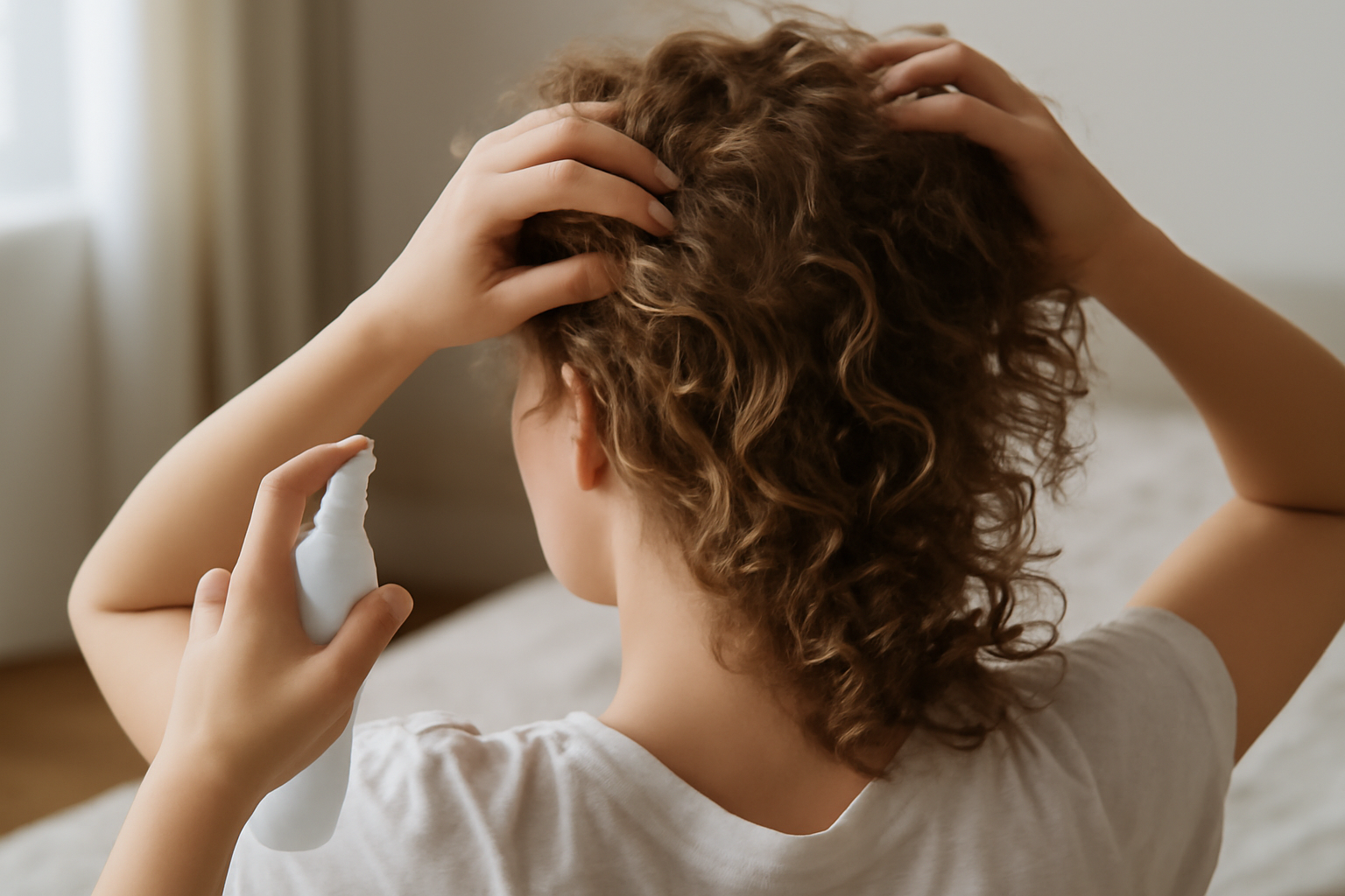 how to fix curls after sleeping - illustration