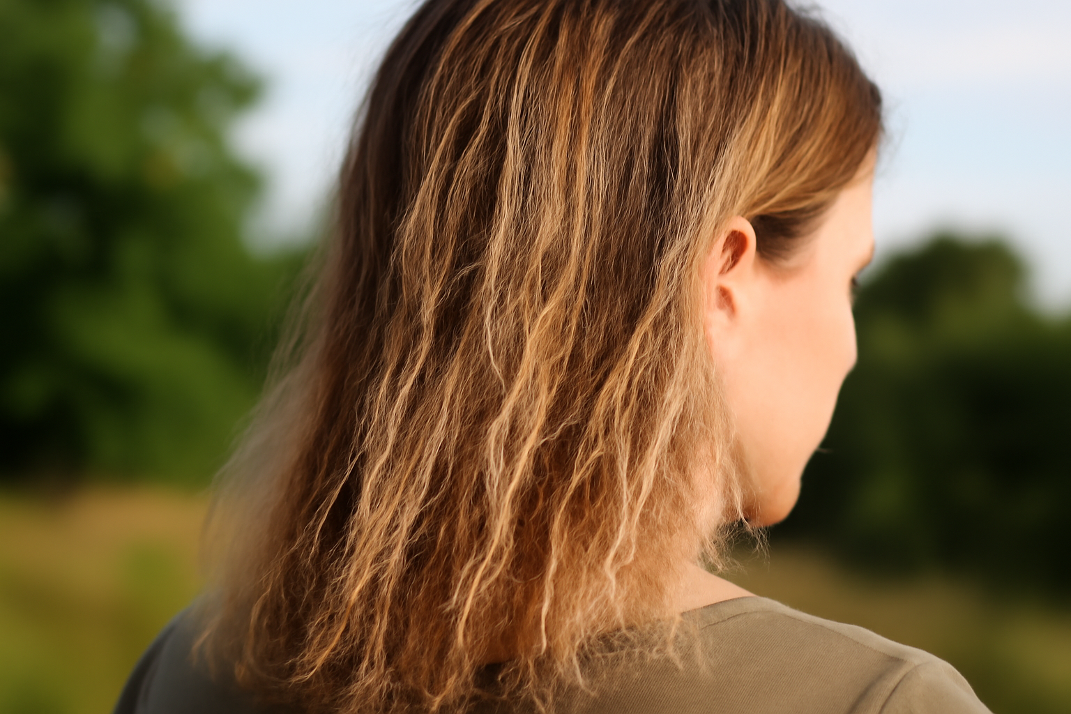 uv damage to hair - illustration