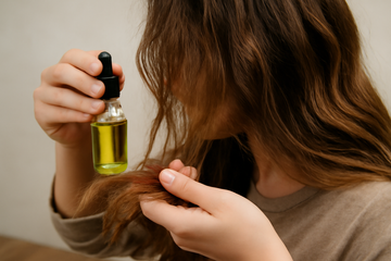 daily hair oil for dry hair - illustration