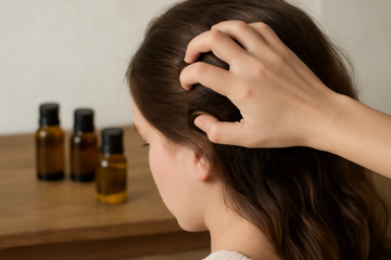 essential oils for itchy scalp - illustration
