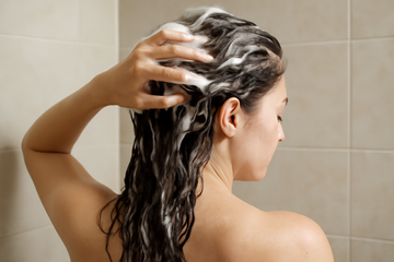 how to wash hair properly with shampoo - illustration