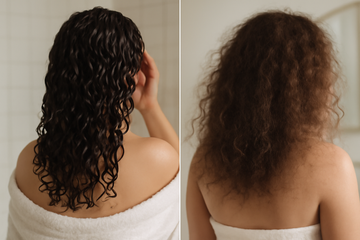 why is my hair curly when wet but frizzy when dry - illustration