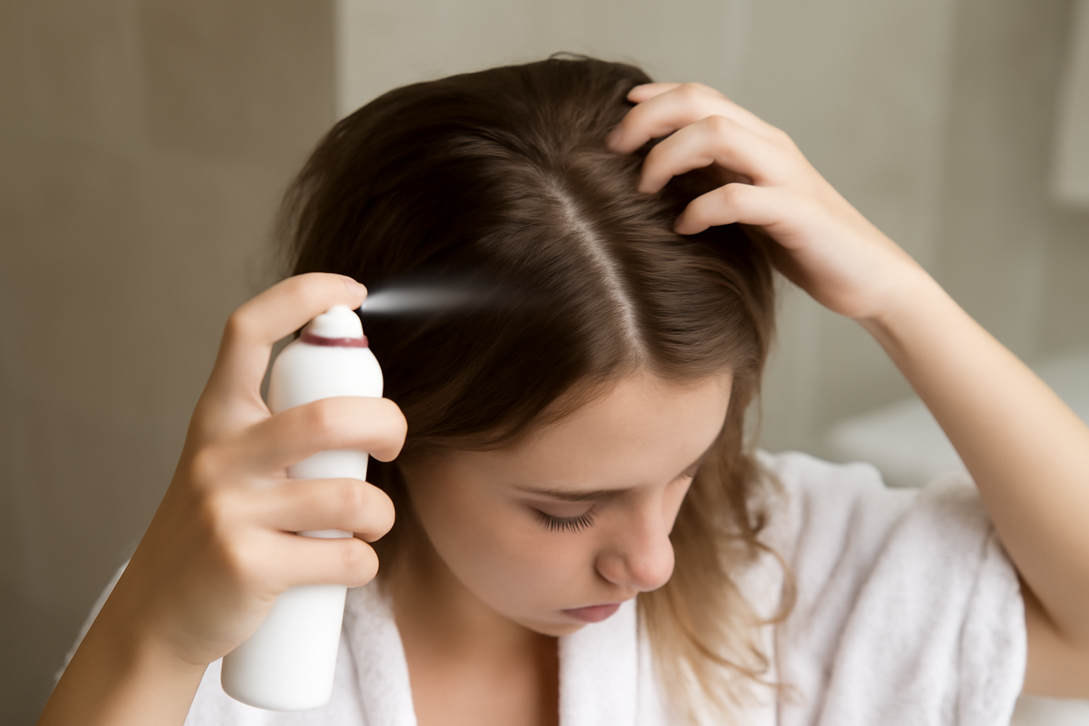 how to get oil out of hair without washing - illustration