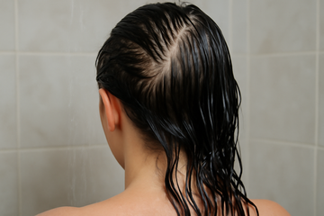 why can i see my scalp when my hair is wet - illustration