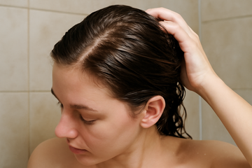 why do my roots look greasy after washing - illustration