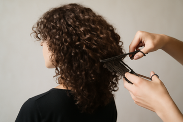 how to layer curly hair - illustration