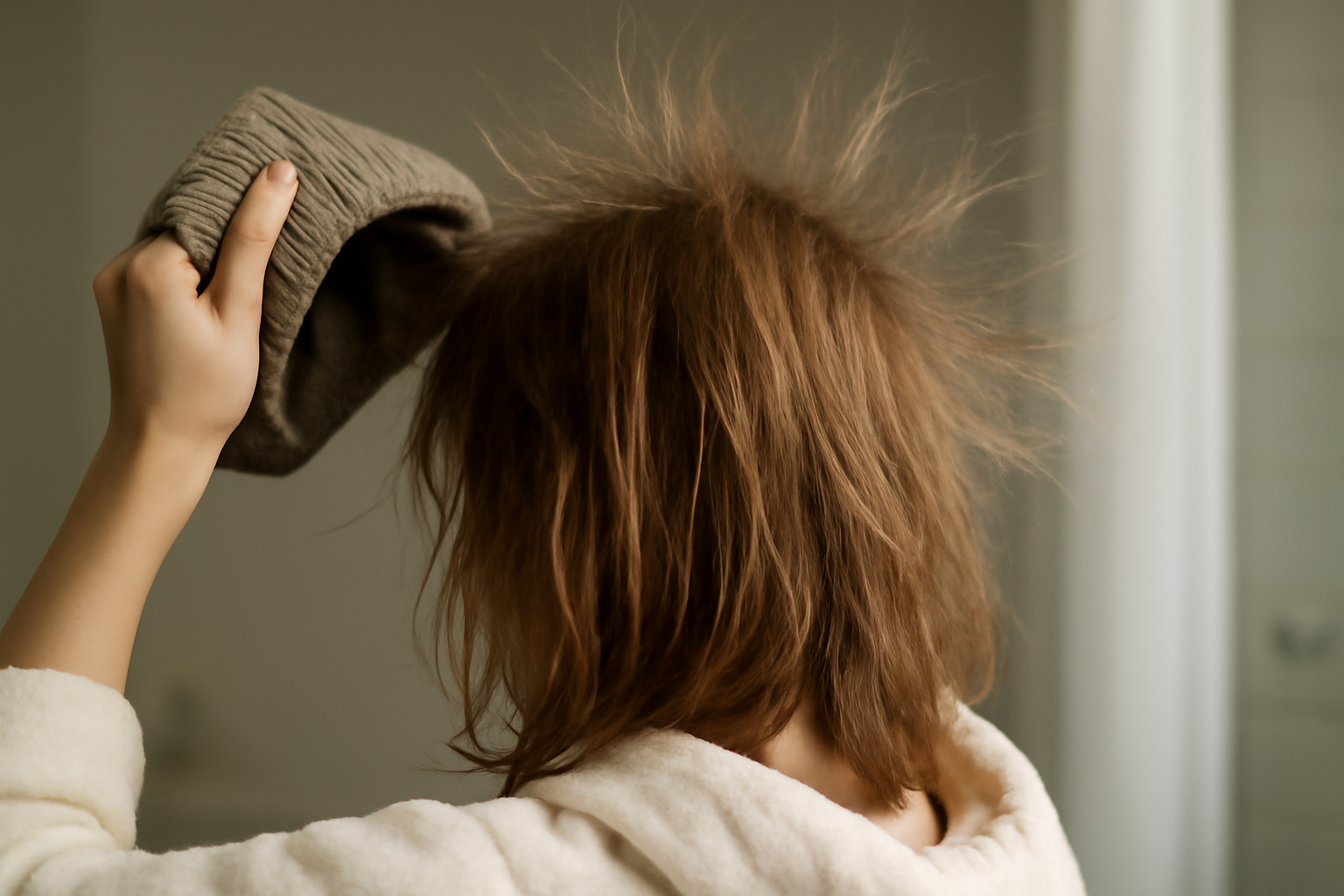 what causes static electricity in hair - illustration