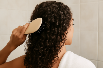 is brushing curly hair bad - illustration