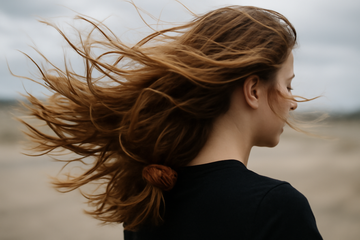 how to protect hair from wind damage - illustration