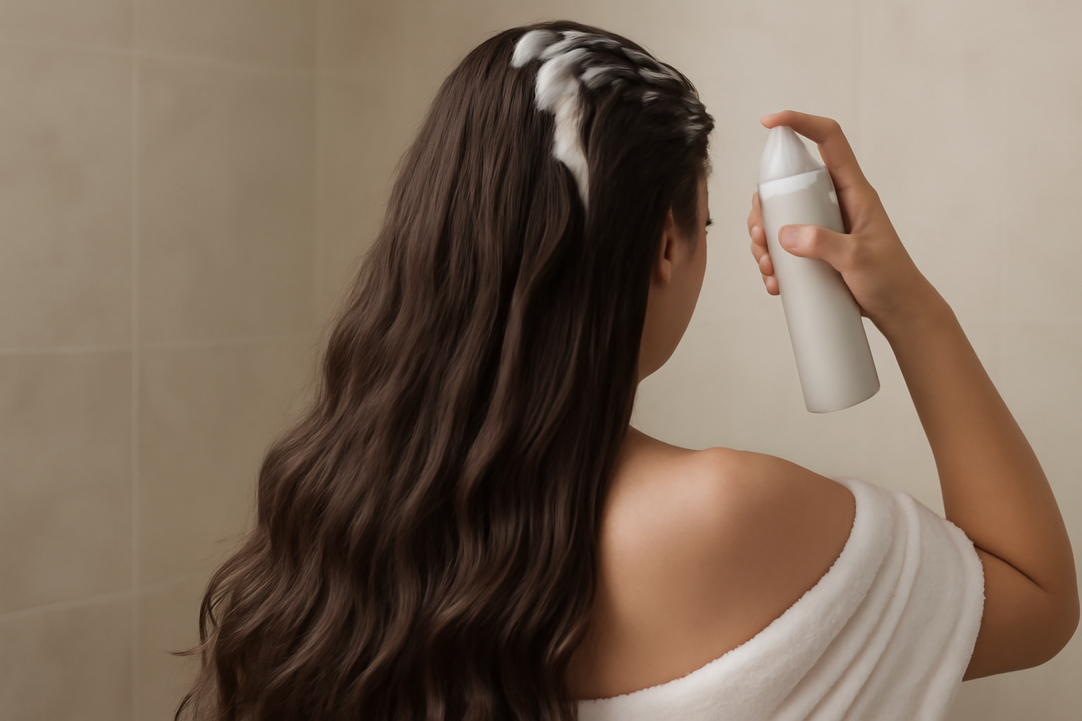 volume for long heavy hair - illustration