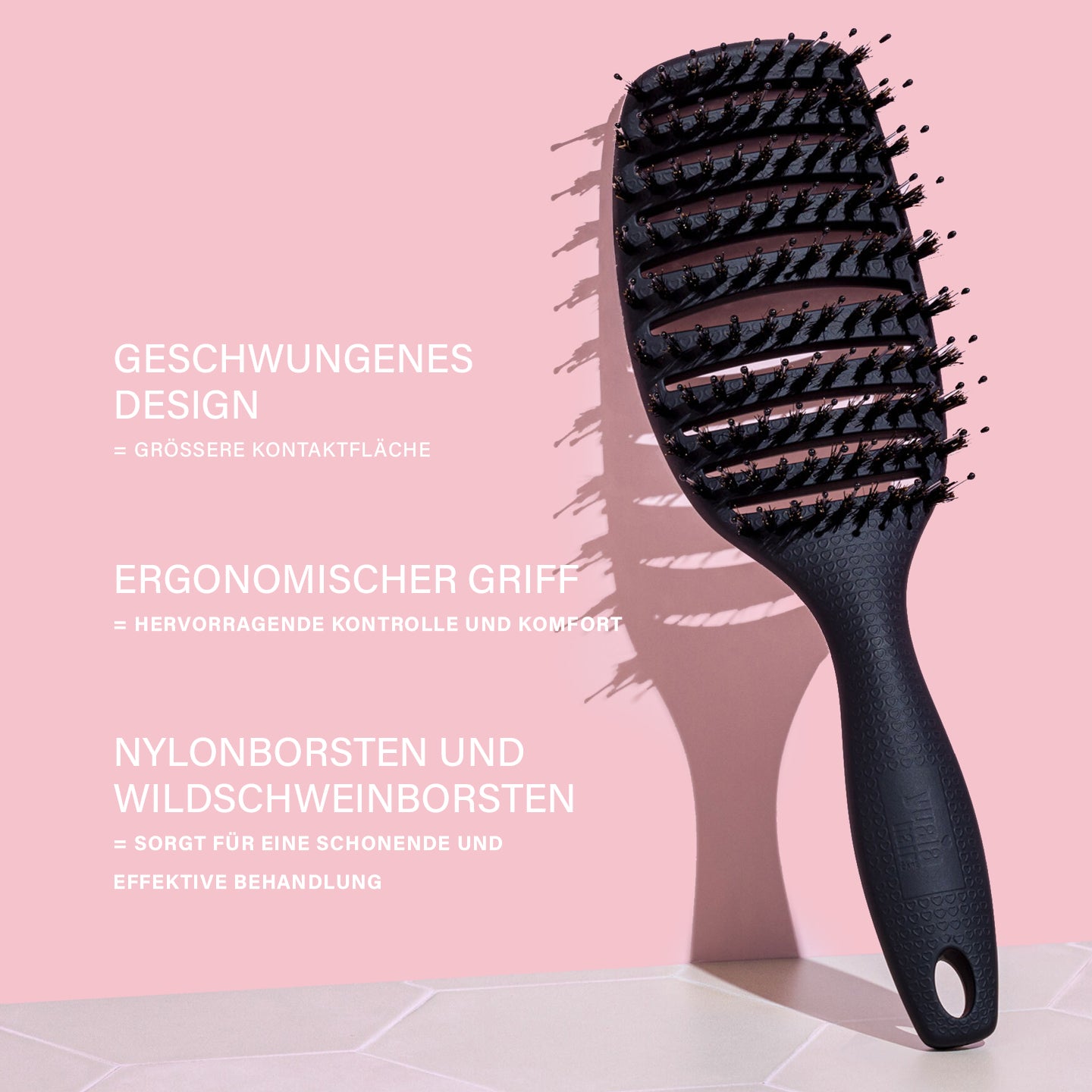 Curvy Brush – Haarbürste mit Wildschweinborsten