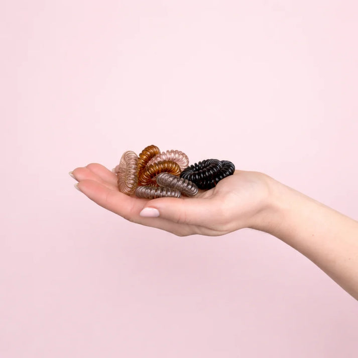 Élastiques à cheveux en spirale, lot de 8
