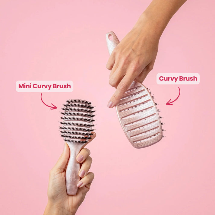 Mini Curvy Brush - spazzola per capelli con setole di cinghiale