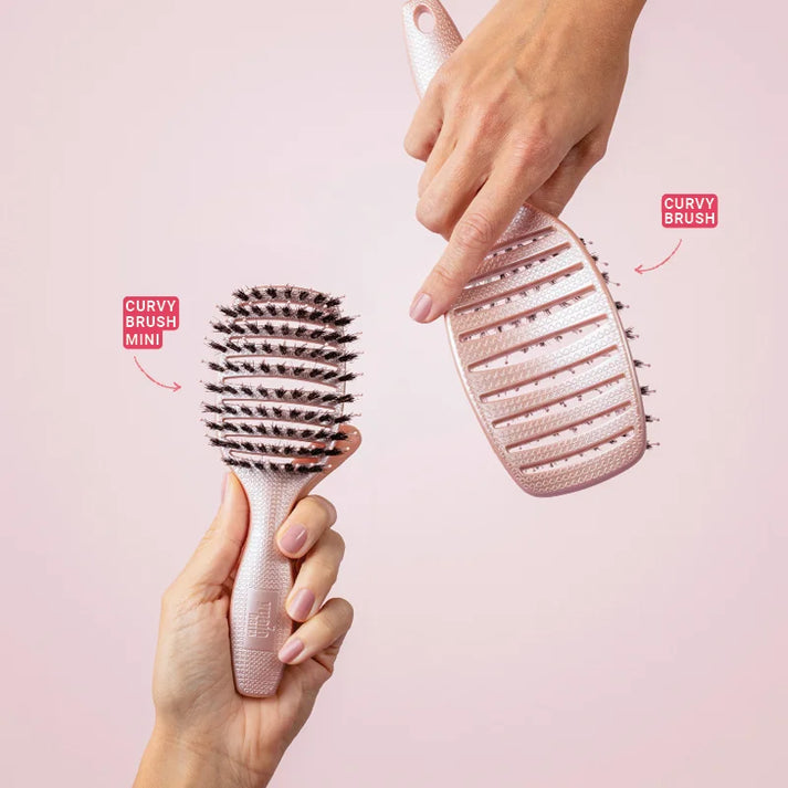 Mini Curvy Brush - hairbrush with boar bristles