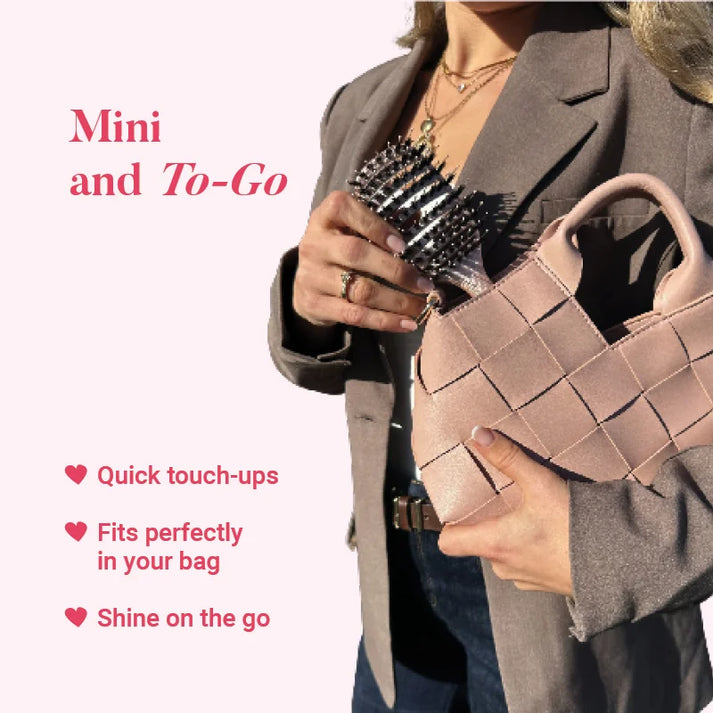 Mini Curvy Brush - hairbrush with boar bristles