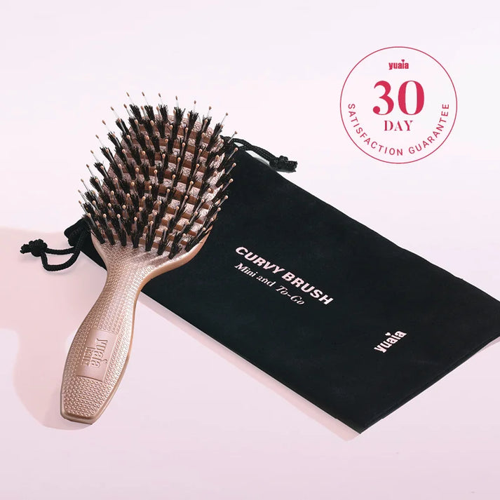 Mini Curvy Brush - hairbrush with boar bristles