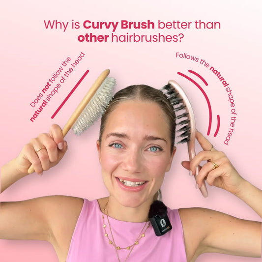 Curvy Brush - hairbrush with boar bristles
