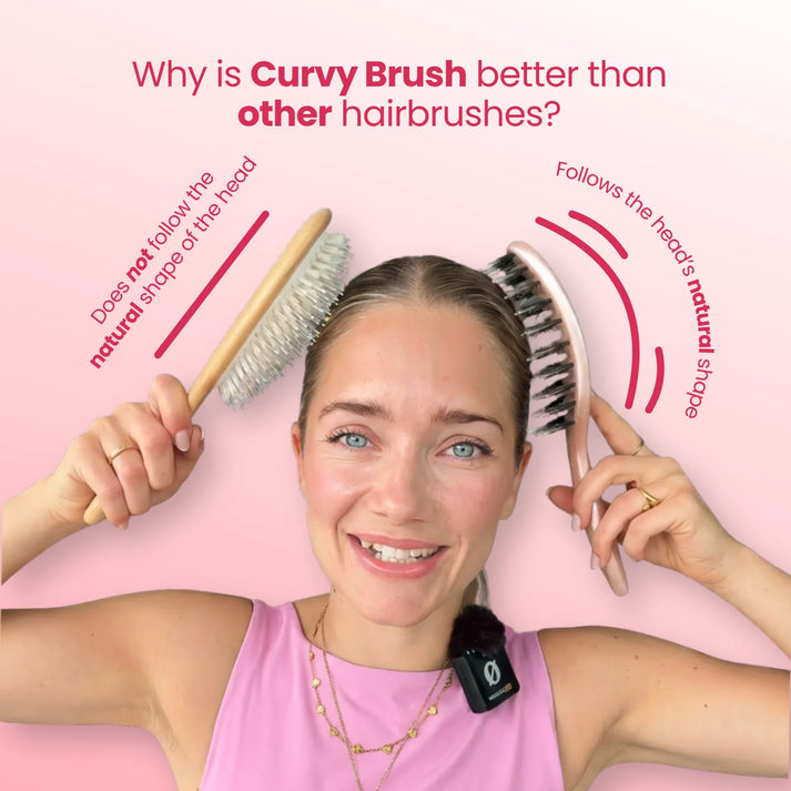Mini Curvy Brush - spazzola per capelli con setole di cinghiale