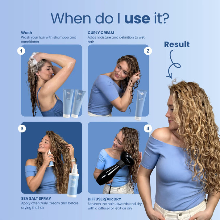 Twirl and Curl Spray de apă sărată pentru păr 150 ml