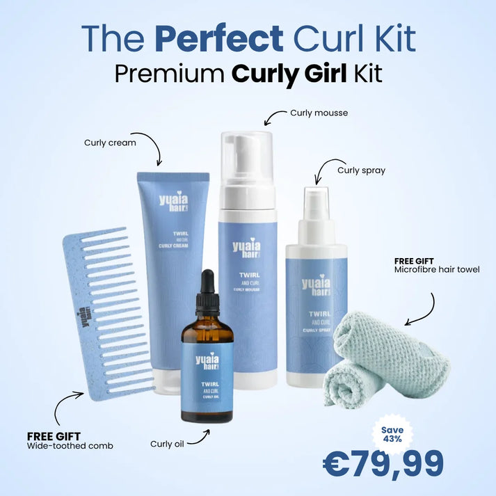 Ensemble de filles bouclées premium
